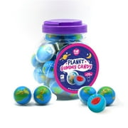 Halloween Candy - Funtasty Earth Planet Gummy Balls Candy - Strawberry Jam Center, 19-Ounce Jar (30 Count)