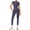 Dark Purple, variant on Clossjun Womens Two Piece Workout Sets Slim Fit Short Sleeve Shirt High Waist Leggings Yoga Outfits Matching Gym Suits