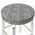 thumbnail image 6 of Cauagu Black Leopard Print Round Stool Covers,Seat Cushion for Round Bar Stool Chair Seat Cover for Bar Round Chair Fits for 12/13/14in Bar Stool Cushion, 6 of 7