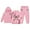 Pink, variant on WOYY Tracksuit for Girls Casual Bow Print Hoodie Jogger Pants Outfits, Sizes 2-3T