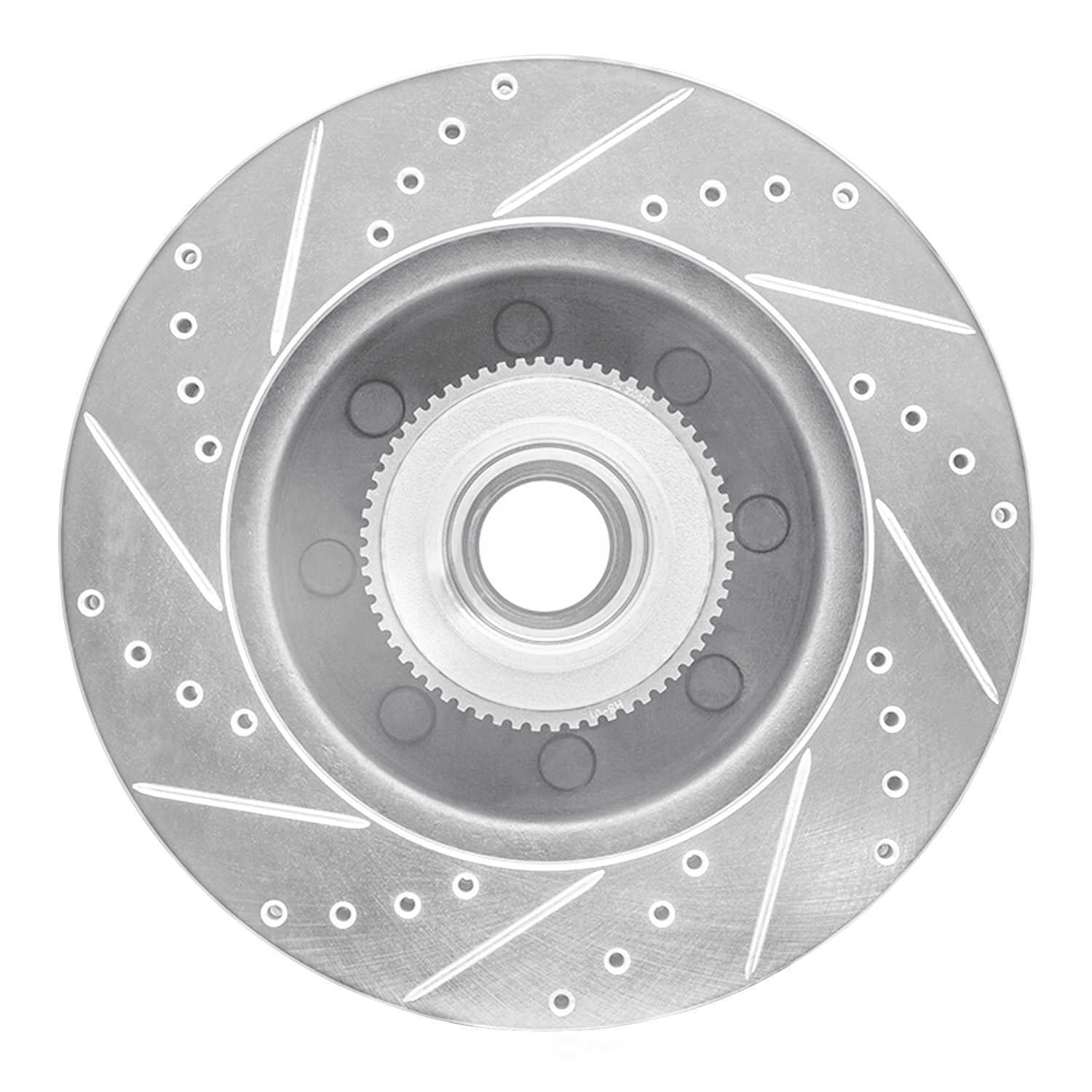 Dynamic Friction Company 631-54201R DFC Brake Rotor - Drilled And Slotted - Silver