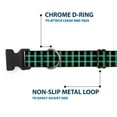 thumbnail image 5 of Buckle-Down Pet Collar, Dog Collar Plastic Buckle, Wire Grid Black Turquoise Yellow, 11 to 16.5 Inches 1.0 Inch Wide, 5 of 8