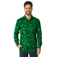 thumbnail image 1 of Mens Suitmeister Button Up St. Pats Green Shirt, 1 of 3
