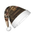 thumbnail image 2 of Fuzoiu Patriotic Deer Soldier Salute Print Santa Hat Christmas Hat for kids,Santa Hats with Pompom, Unisex Xmas Holiday Hat for Christmas New Year Festive Party Supplies, 2 of 6
