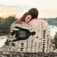 thumbnail image 3 of Long Distance Relationship Gifts, Boyfriend Gifts from Girlfriend, Boyfriend Birthday Gift Blanket 60"X50", Romantic Gift for Him Father's Day Christmas Valentine's Day, Long Distance Blanket, 3 of 8