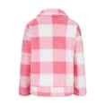 thumbnail image 6 of Women Fall Jackets Plaid Fleece Sherpa Zipper Lapel Coat With Pocket Color Block Warm Lightweight Jacket, 6 of 7