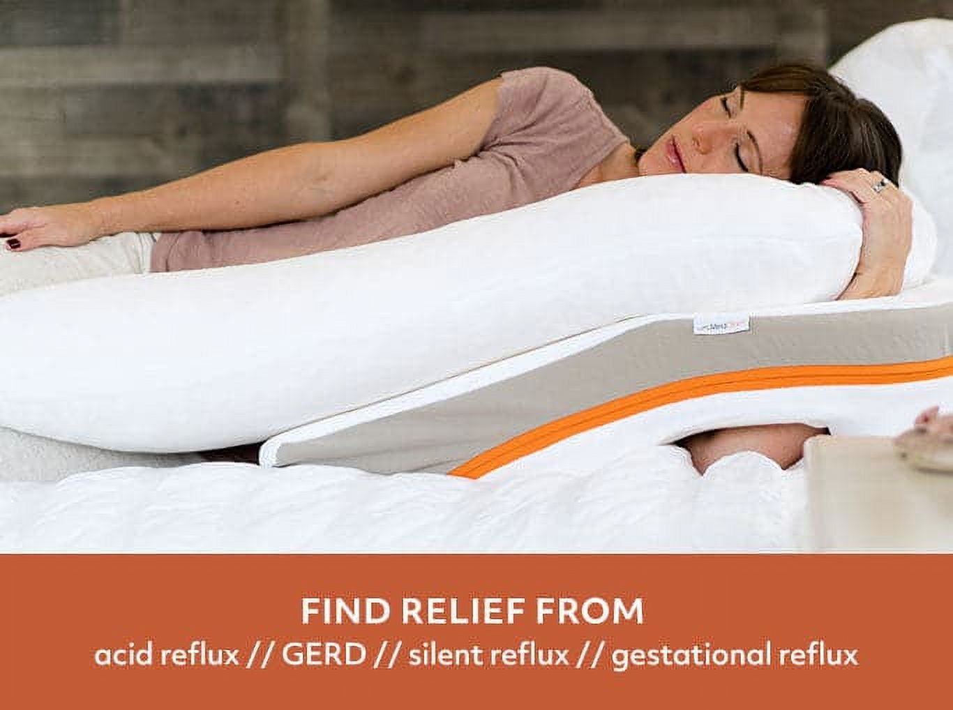 MedCline Reflux Relief System, Bundle - Bed Wedge Pillow for Acid Reflux & GERD Relief, Full Body Pillow with Extra Cases - Arm Hole Pocket & Incline Sleep Position - Small - 5'4" & Below