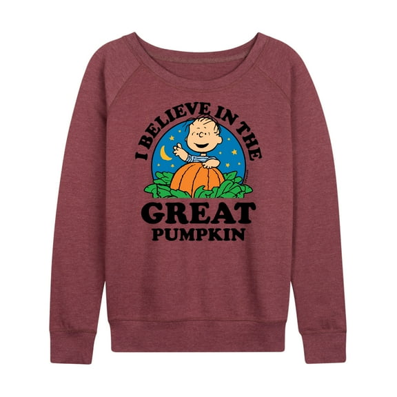 Peanuts - I Believe In The Great Pumpkin - Women's Lightweight French Terry Long Sleeve Shirt