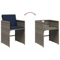 thumbnail image 5 of vidaXL 9 Piece Garden Dining Set with Cushions Grey Poly Rattan, 5 of 5