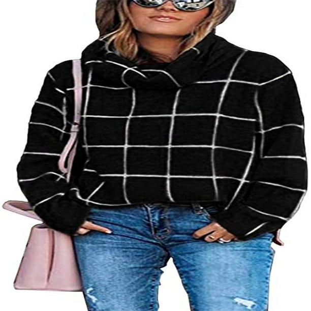 Plaid cowl hotsell neck sweater
