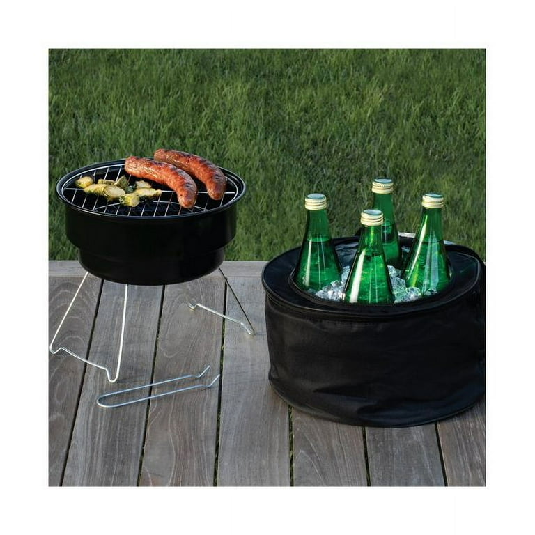 Grill cooler outlet combo
