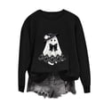 thumbnail image 3 of Women's Cute Ghost Graphic Sweatshirts Funny Halloween Pullover Tops Casual Long Sleeve Crewneck Shirts Loose Fit Fall Clothes Novelty Holiday Graphic Tees, 3 of 6