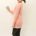 thumbnail image 6 of Fashion Women Autumn Winter Long Sleeve O Neck Fleece Lining Thermal Warm Blouse, 6 of 8