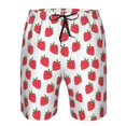 thumbnail image 4 of Yiaed Cartoon Strawberry Print Men's Swim Trunks with Lining Quick Dry Sports Shorts Beach Shorts Boardshorts-Medium, 4 of 5