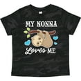 thumbnail image 3 of Inktastic My Nonna Loves Me with Sloth and Hearts Boys or Girls Toddler T-Shirt, 3 of 5