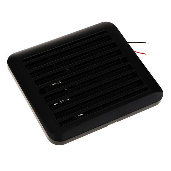 Ventilador de escape lateral para caravana o autocaravana de 12 V con ventilación de aire y ventilador de enfriamiento Negro