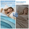 thumbnail image 5 of Aqua Beige Ombre Cooling Blanket for Hot Sleepers, Soft Breathable Cool Summer Blanket for Night Sweats, Modern Abstract Moire Art Geometric Lightweight Ice Silk Bed Throw Blankets All Season 60"x80", 5 of 9