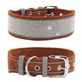thumbnail image 3 of Pet Reflective Collar Rhinestone Dog Collar for Medium and Large Dogs Coffee S Size, 3 of 4