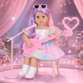 ECORELF 18 Inch Doll Clothes Singing Star Outfit – Gradient Dress ...