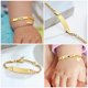 thumbnail image 2 of Pulsera ajustable de acero inoxidable con etiqueta en blanco, pulsera DIY para niños, 2 of 8