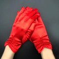 thumbnail image 1 of Vestido de novia de encaje de perlas bordado de satén elástico corto fino coreano guante de verano para mujer ciclismo Driv, 1 of 2