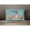 thumbnail image 4 of Dark Brindle Bull Terrier Sweet Home Canvas Fabric Decorative Pillow, 4 of 4