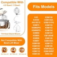 thumbnail image 3 of Mixers Accessories K45WW Wire Whip K45DH Dough Hook K45B Coated Flat Blade Paddle with Scraper Replacement for Kitchen Tilt-Head Aid Stand Mixer Attachments- Stainless Steel, 3 of 9