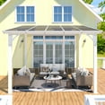 thumbnail image 3 of AECOJOY 8' x 10' Hardtop Gazebo Outdoor Aluminum Pergola ​For Garden, Patio, Backyard-​White, 3 of 8