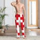 thumbnail image 2 of Fotbe Red Cross 1 Pantalones de Pijama para Hombre, Pantalones de Dormir, Pantalones de Casa con Cintura Ajustable y Bolsillos-Small, 2 of 6