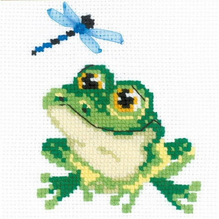 Little Frog Counted Cross Stitch Kit, 6" x 6" 10 Count - Walmart.com