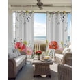 thumbnail image 6 of Pink Yellow Floral Blackout Curtains for Bedroom Living Room Darkening Curtains 84 Inch Length 2 Panels Set Spring Flowers Elegant Botanical Window Curtain Window Treatment Grommet Drapes 42"x84", 6 of 9