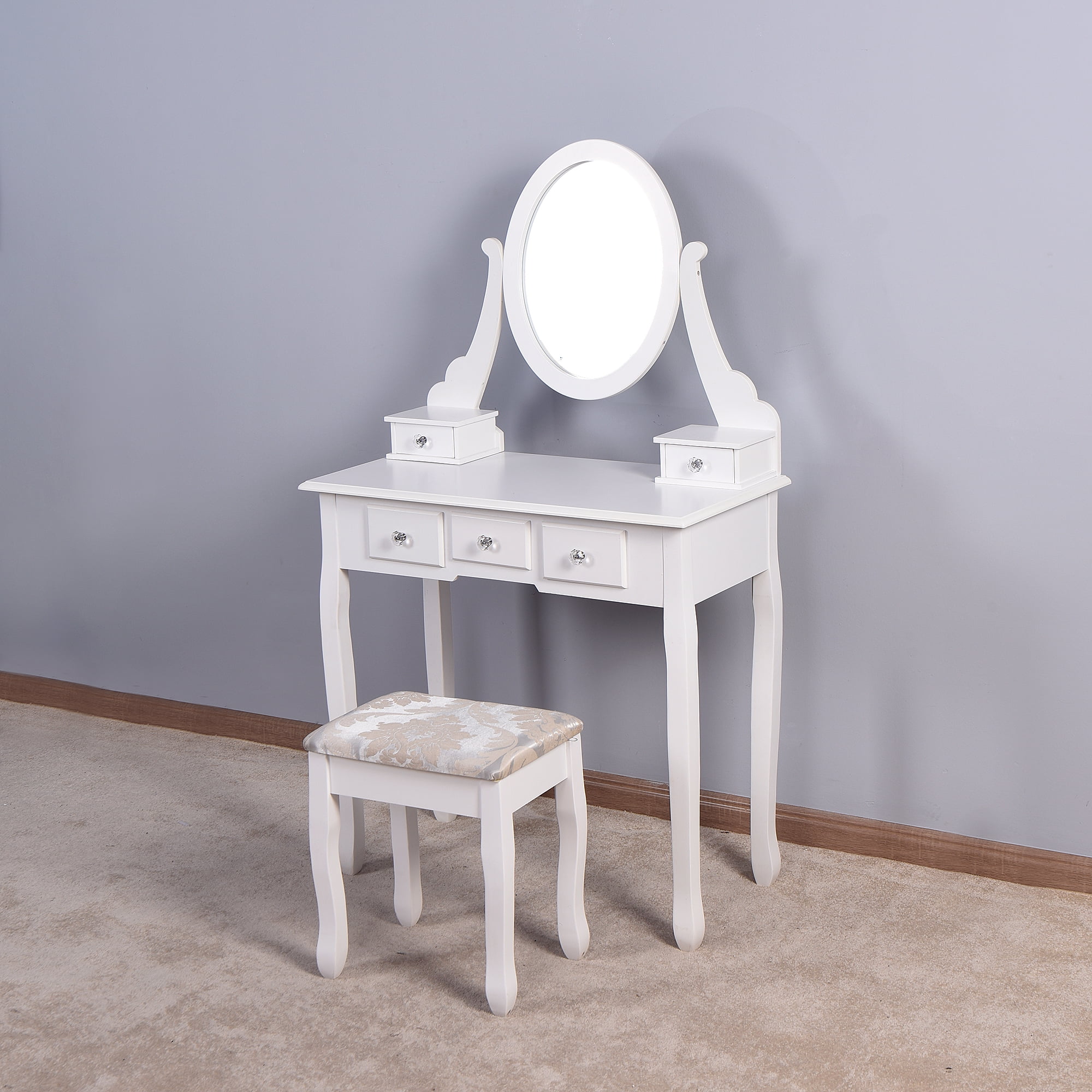Nishano Dressing Table 1 Drawer Stool White Mirror Bedroom Makeup Desk Dresser Nishano Dressing Table 1 Drawer Stool White Mirror Bedroom Makeup Desk Dresser