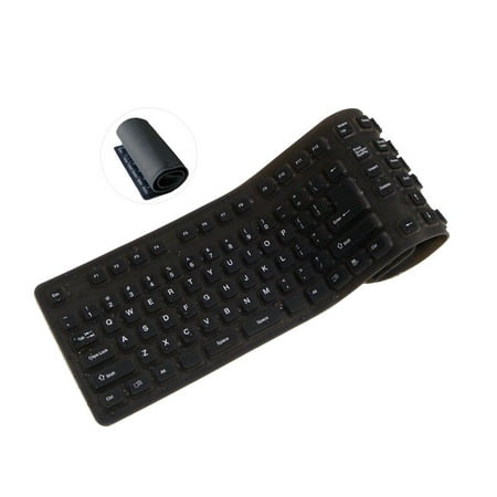 inland Pro Foldable Black USB Keyboard (Best Foldable Keyboard For Ipad)