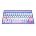 thumbnail image 3 of Teclado inalámbrico Bluetooth ergonómico recargable teclas silenciosas teclado de tableta para teléfonos púrpura rosa, 3 of 5