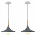 thumbnail image 1 of 2 piezas lámpara colgante lámpara moderna creativa industrial sala de estar cocina simple lámpara colgante ajustable - Gris, 1 of 4
