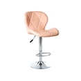 thumbnail image 1 of Silla de Barra Acolchada ilios innova Respaldo geometrico taburete rosa, 1 of 9