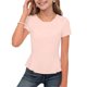 thumbnail image 1 of Camisetas para Niña - Camisetas con Volantes de Manga Corta para Niñas, Blusas de Verano, Uso Diario Escolar, Suaves, Casuales, Cuello Redondo, Camisetas de Manga Corta para Niños, Rosas, 11 Años, 1 of 9