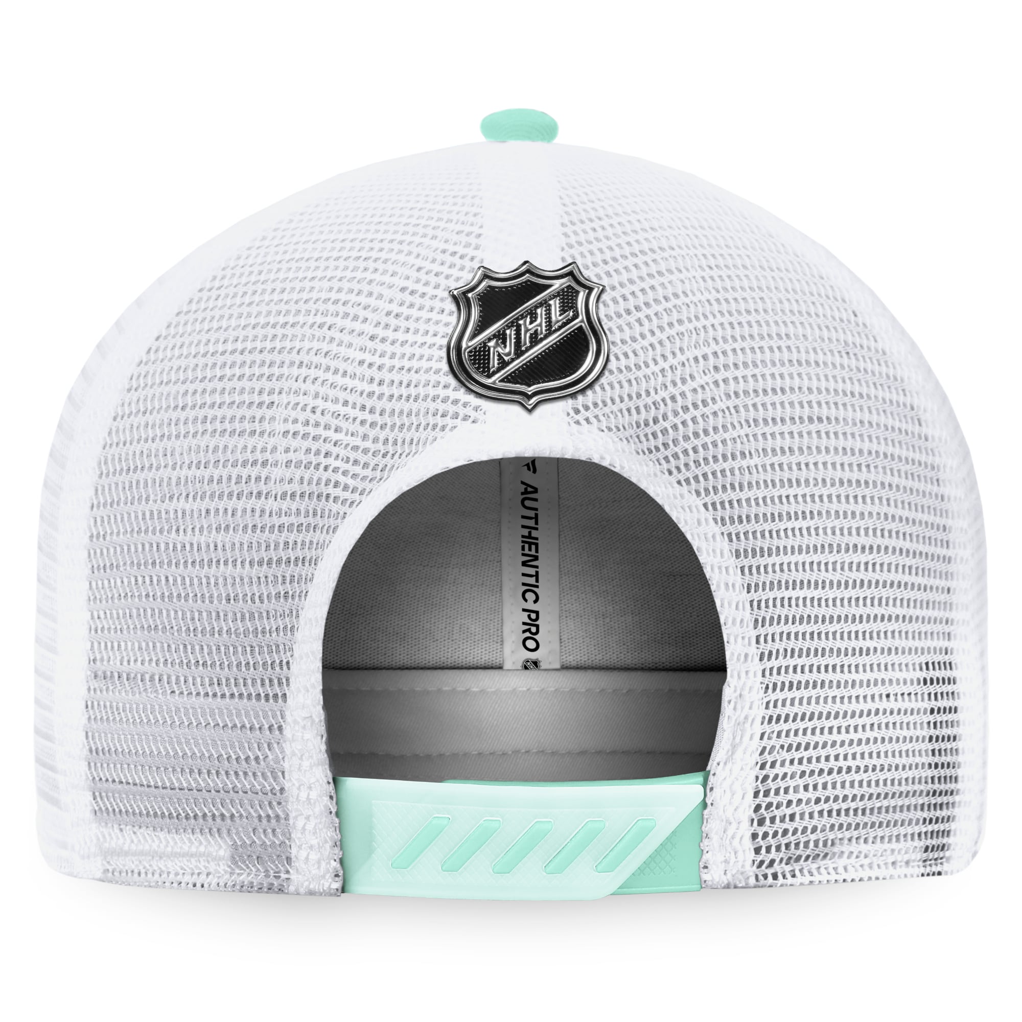 Men's Fanatics Navy/White Seattle Kraken 2022 NHL Draft Authentic Pro On Stage Trucker Adjustable Hat