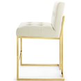 thumbnail image 3 of Counter Stool Chair, Velvet, Metal Steel, Gold Ivory White, Modern Contemporary Urban Design, Bar Pub Cafe Bistro Hotel Restaurant Hospitality, 3 of 8