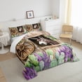 thumbnail image 3 of Homewish Cartoon Rustic Donkey Bedding Comforter Set for Kids, Western Green Cactus Twin Comforter Sets, Countryside Theme Bedding Set, Microfiber Bedroom Decor, 2pcs, 3 of 8
