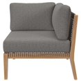 thumbnail image 5 of Lounge Sofa, Grey Gray Natural, Teak Wood, Outdoor Patio Balcony Cafe Bistro Garden Hospitality Restaurant, Modern Contemporary HB34448, 5 of 11