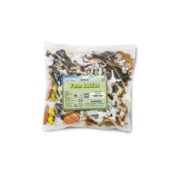 Safari Ltd. Farm Babies Bulk Bag - 48 Farm Animal Figurines - Toy Set for Boys, Girls & Kids Ages 3 