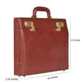 thumbnail image 3 of LINDSEY STREET Pure Leather Briefcase Executive Handbag for Men's Leather Attache Briefcase 14 Inch Laptop MacBook Carry Case, 3 of 7