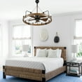 thumbnail image 6 of Bella Depot 36" Rustic Wood Ceiling Fan with Light and Remote Control 6-Speed Reversible Motor, 6 of 14