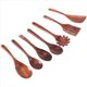 thumbnail image 2 of Wooden Kitchen Cooking Utensils, 7 Pcs Wooden Spoons and Spatula, 2 of 5