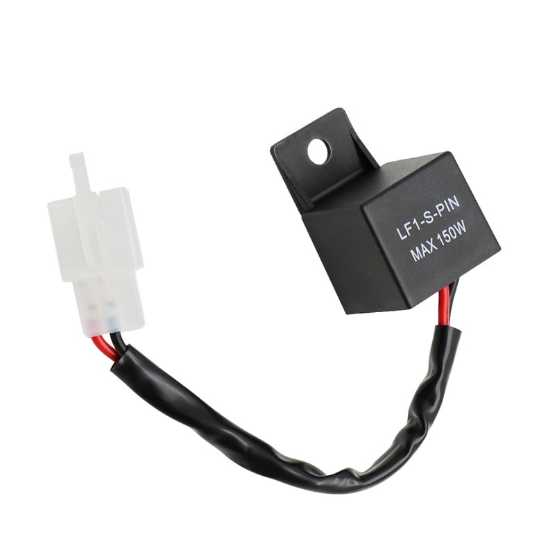 Epcany 2 Pin LED Flasher Relay, 12V Auto Motorcycle Relay with Cable