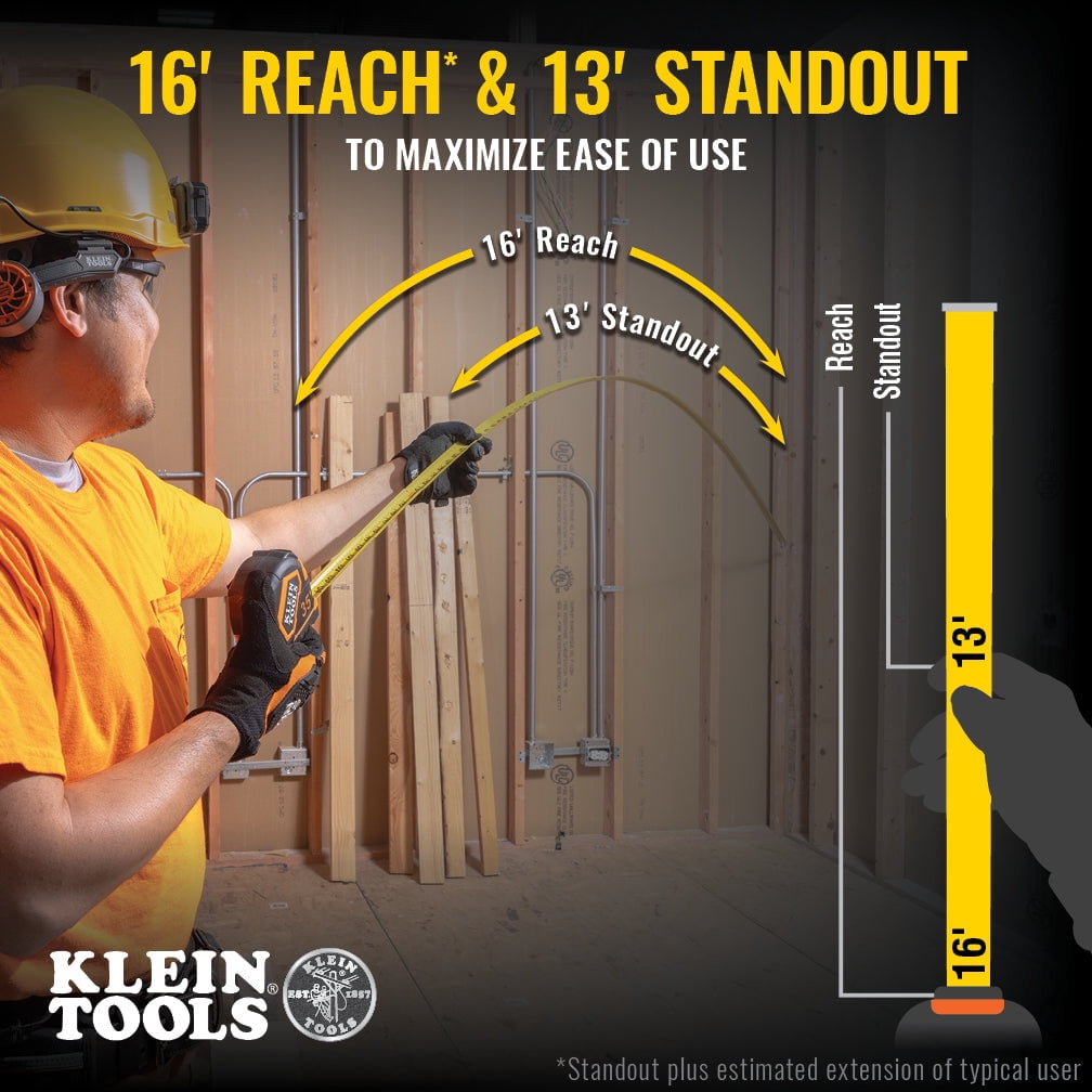 Klein Tools Tape Measure, 35' Double Hook