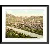 Historic Framed Print, Trient general view from S. W. Tyrol Austro-Hungary, 17-7/8" x 21-7/8"
