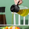 thumbnail image 4 of Kraoden Leakproof Glass Olive Oil Dispenser Bottle with Non-Slip Handle, Automatic Open/Close Lid, Drip-Free Spout, Easy to Clean Kitchen Cooking Oil Container for Vinegar, Syrup & Cooking Wine, 4 of 7