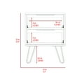 thumbnail image 5 of Dtwnek 2 Drawer Beside Table Nightstand for Home Living Room Office, Black, 5 of 7